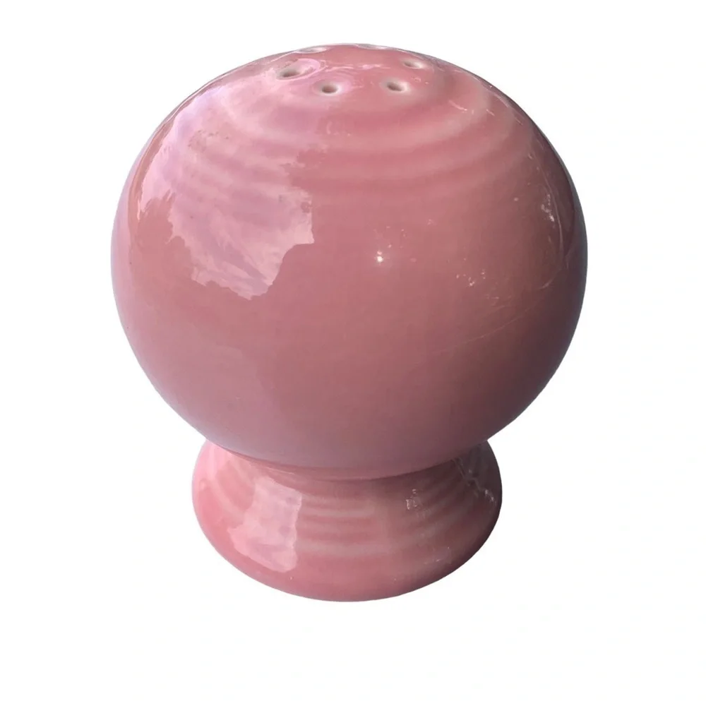 Vintage Fiesta Salt Pepper Shaker Homer Laughlin Retired Color Rose Pink Ball